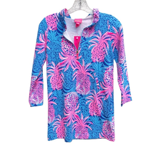 Lilly Pulitzer Other - NWT Lilly Pulitzer spf skipper dipper dress Large girls pineapple